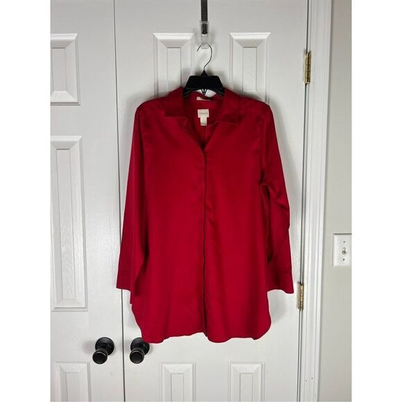 Chicos Womens Button Up Blouse Size 1 - Picture 1 of 4
